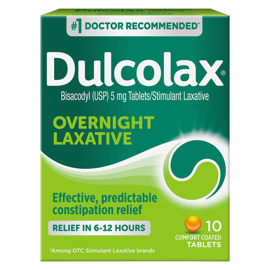 Dulcolax Stimulant Laxative Tablets for Constipation Relief, 10 Ct.