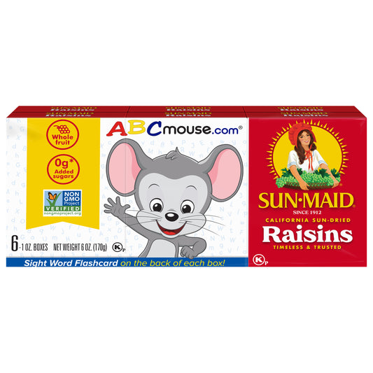 Sun-Maid® California Sun-Dried Raisins 6-Pack/1oz Cartons