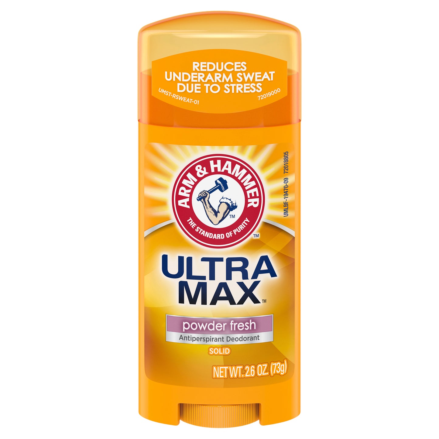 ARM & HAMMER ULTRA MAX Deodorant- Powder Fresh-  Solid Oval - 2.6oz (Pack of 6)