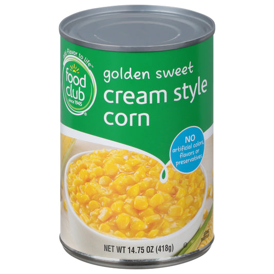 Food Club Cream Style Golden Sweet Corn 14.75 oz