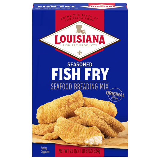Louisiana Fish Fry Products Seasoned Fish Fry Seafood Breading Mix 22 oz