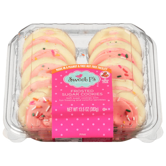 Sweet P's Bake Shop Pink Frosted Sugar Cookies 13.5 oz
