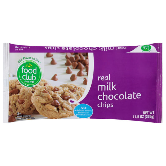 Food Club Real Milk Chocolate Chips 11.5 oz