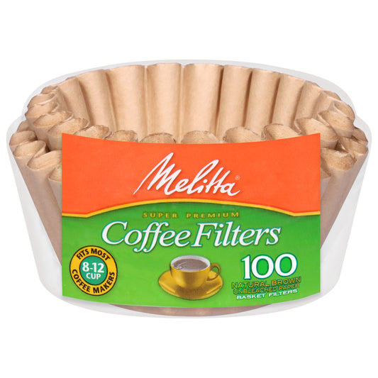 Melitta Natural Brown Paper Coffee Filters 100 ea
