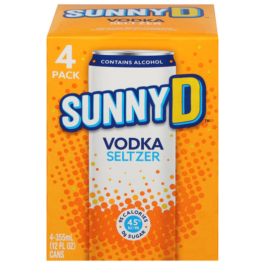 Sunny D Vodka Seltzer 4 - 355 ml Cans