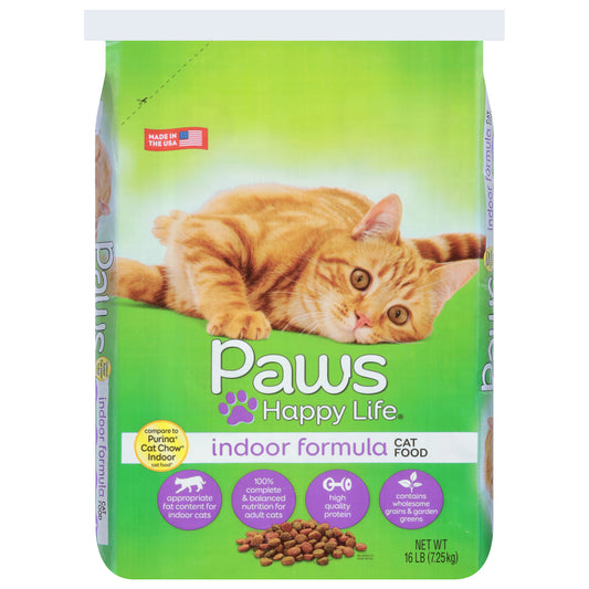 Paws Happy Life Indoor Formula Cat Food 16 lb