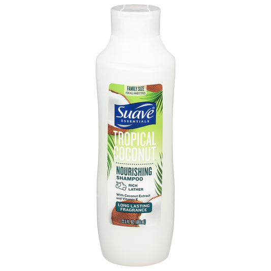 Suave Essentials Family Size Tropical Coconut Nourishing Shampoo 22.5 fl oz