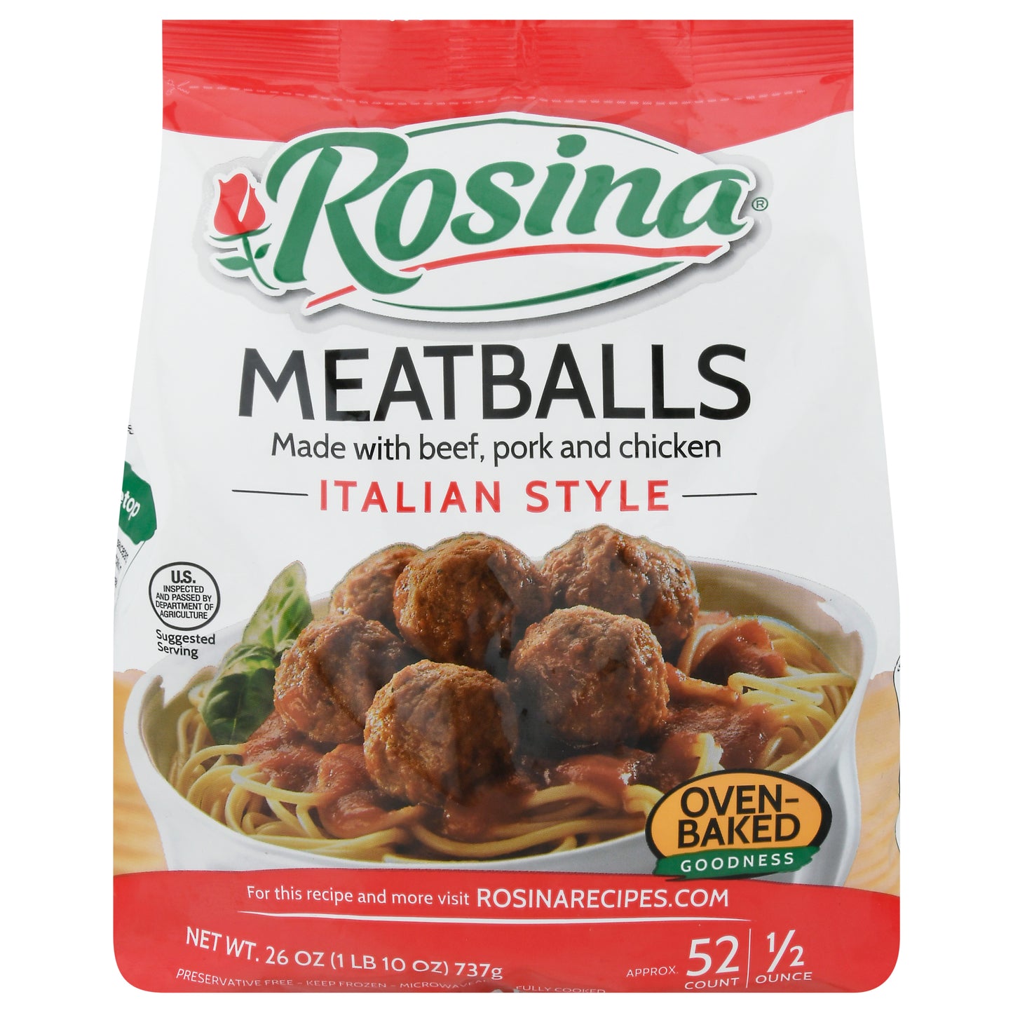 Rosina Italian Style Meatballs 52 ea