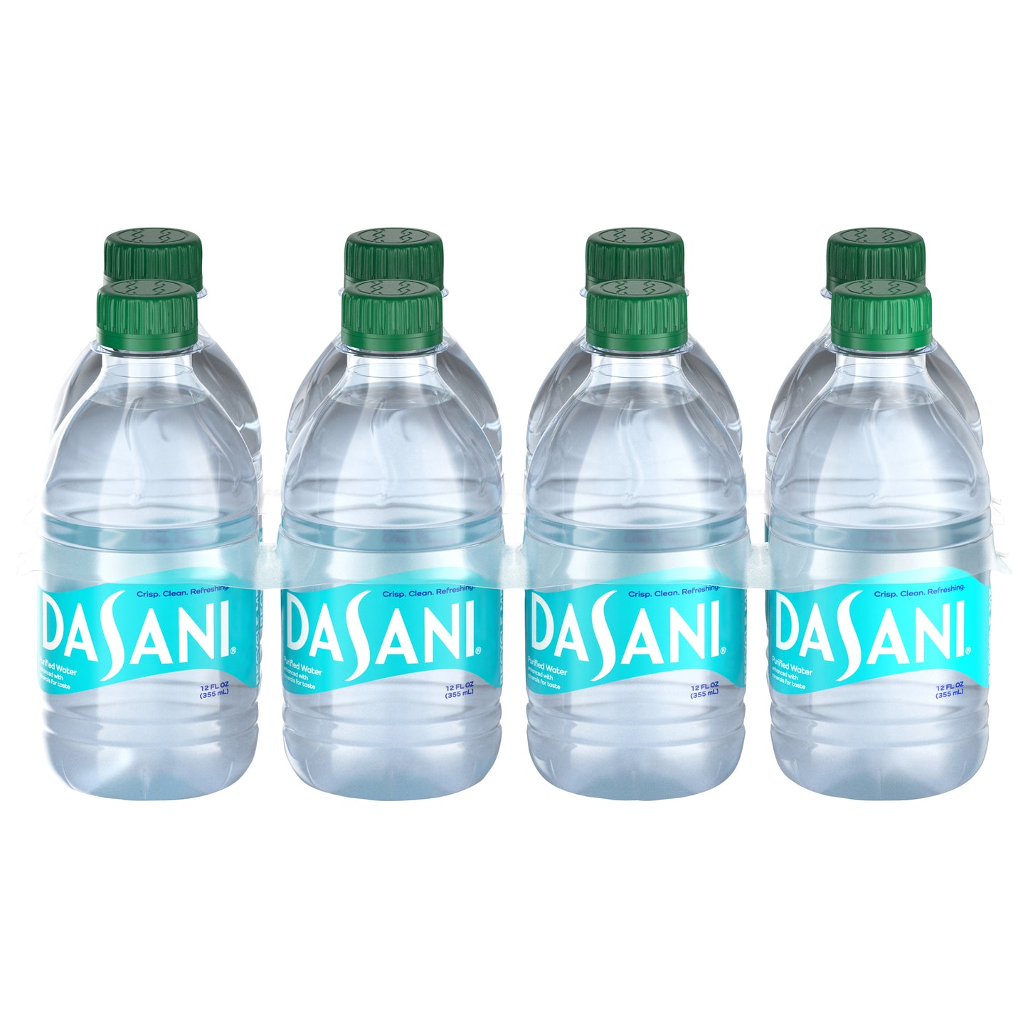 DASANI Purified Water Bottles Enhanced with Minerals, 12 fl oz, 8 Pack