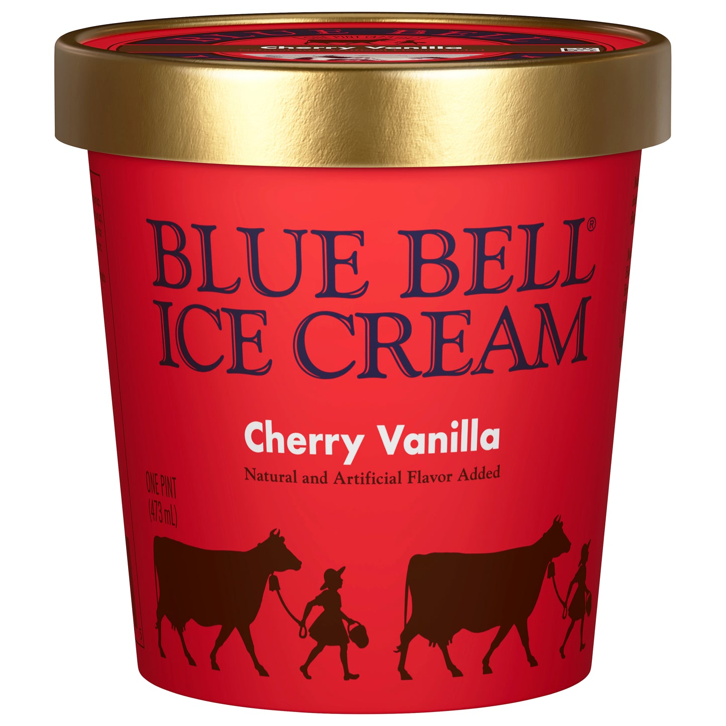 Blue Bell Cherry Vanilla Ice Cream 1 pt