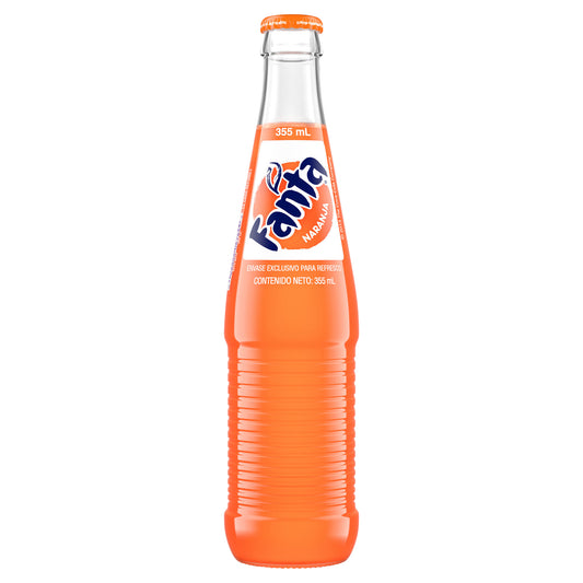 Fanta Orange Mexico Glass Bottle, 355 mL