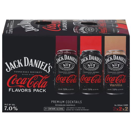 Jack Daniel's Premium Assorted Cocktails Flavor Pack 6 - 355 ml Cans