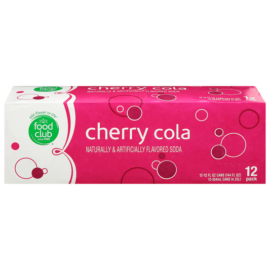Food Club Cherry Cola Soda 12 ea