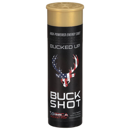 Bucked Up Buck Shot Rocket Pop Blue Raspberry/Lime/Cherry Flavor Energy Drink 2 fl oz