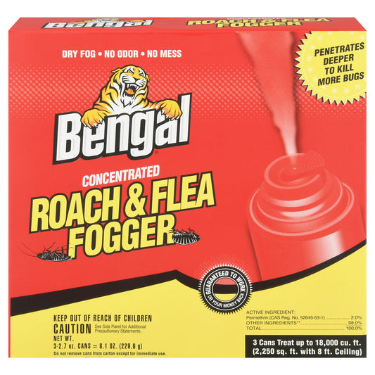 Bengal Concentrated Roach & Flea Fogger Can 3 ea
