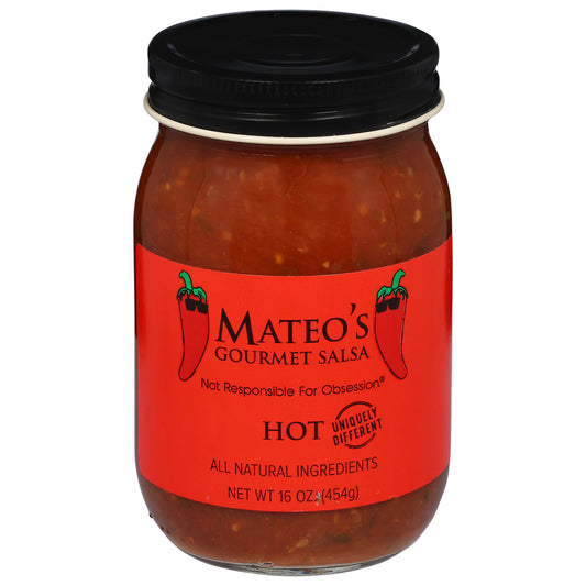 Mateo's Hot Gourmet Salsa 16 oz