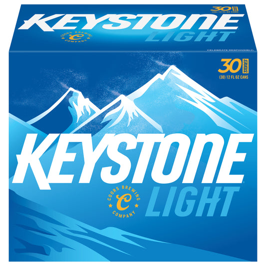 Keystone Light Beer American Lager, 4.1% ABV, 30-pack, 12-oz. beer cans