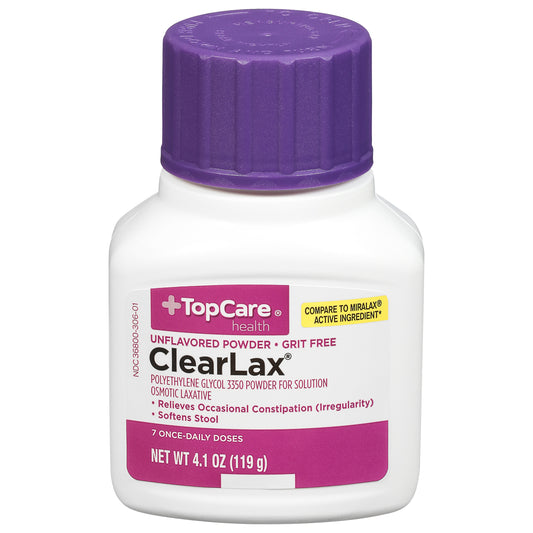 TopCare Health Unflavored Powder Grit Free ClearLax 4.1 oz