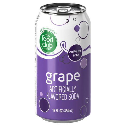 Food Club Caffeine Free Grape Soda 12 fl oz