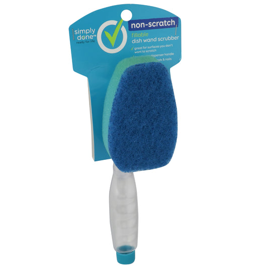 Non-Scratch Fillable Dish Wand Scrubber
