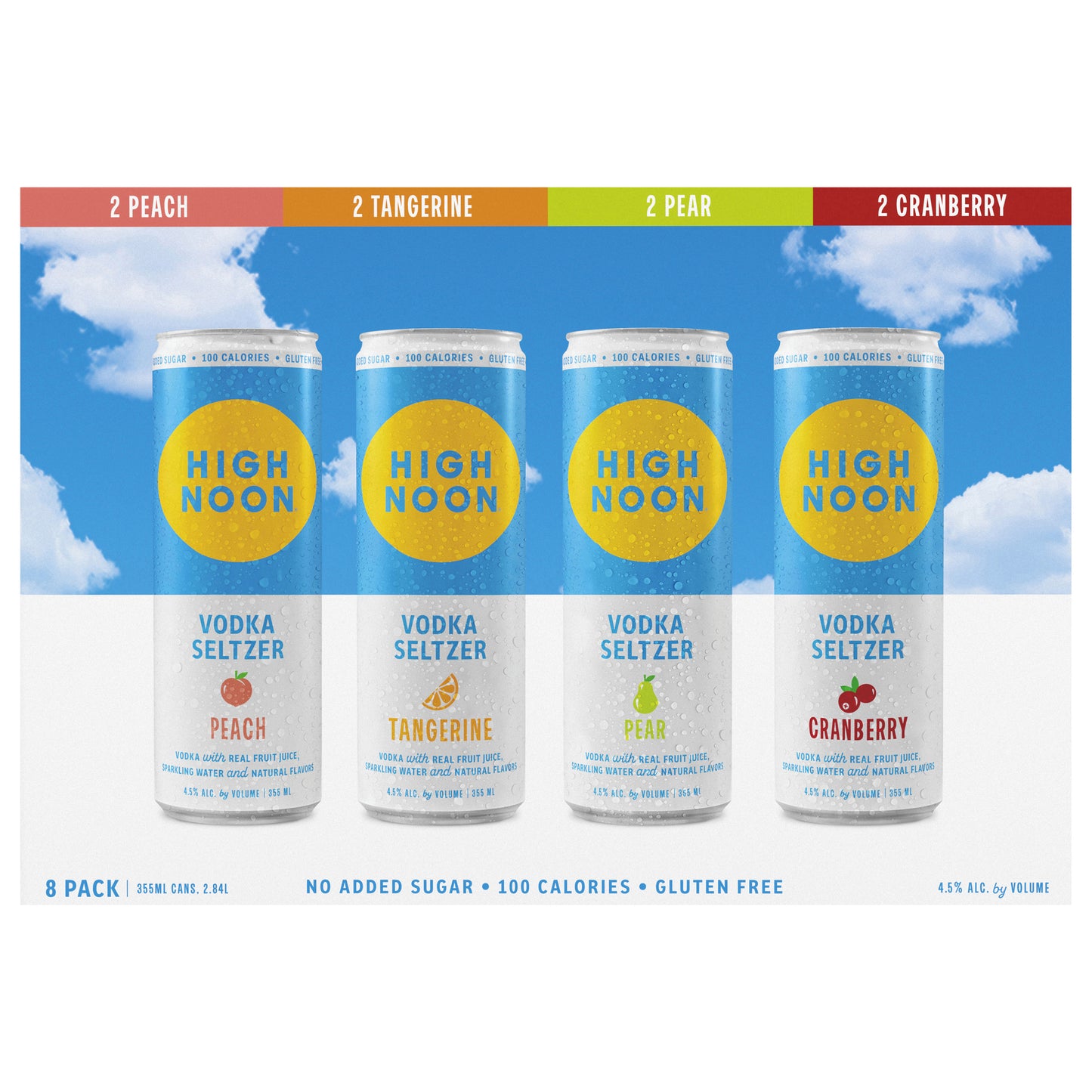 High Noon Day Pack Vodka Hard Seltzer 355ml Can 8 Pack