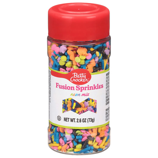 Betty Crocker Neon Mix Fusion Sprinkles 2.6 oz