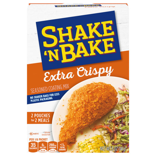 Shake 'N Bake Extra Crispy Seasoned Coating Mix, 5 oz Box, 2 ct Packets