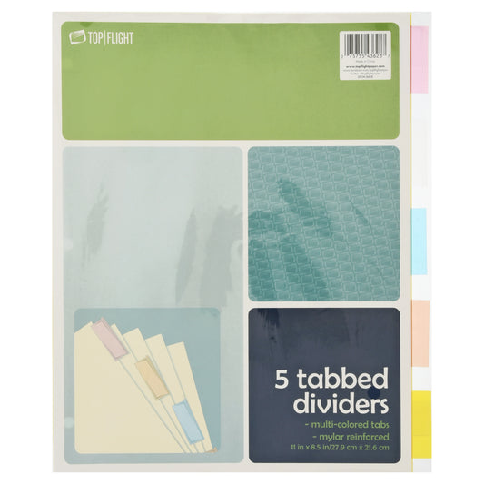 Top Flight Tabbed Dividers 5 ea
