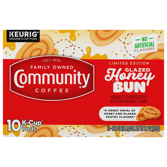 Community® Coffee Glazed Honey Bun Medium Roast Keurig® K-Cup® Pods 10 ct Box