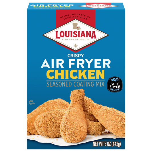 Louisiana Fish Fry Products Air Fryer Crispy Chicken Seasoned Coating Mix 5 oz