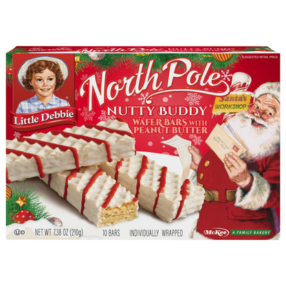 Little Debbie North Pole Nutty Buddy Wafer Bars 10 ea Box