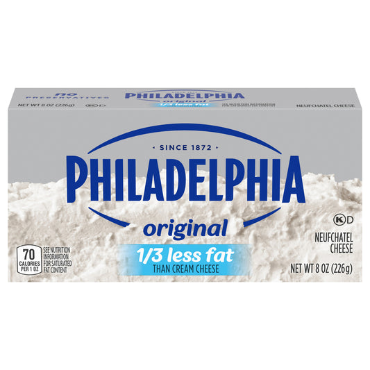Philadelphia Reduced Fat Cream Cheese, 8 oz Brick