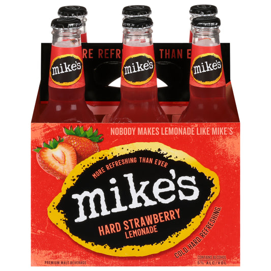 Mike's Premium Hard Strawberry Lemonade Malt Beverage 6 - 11.2 fl oz Bottles