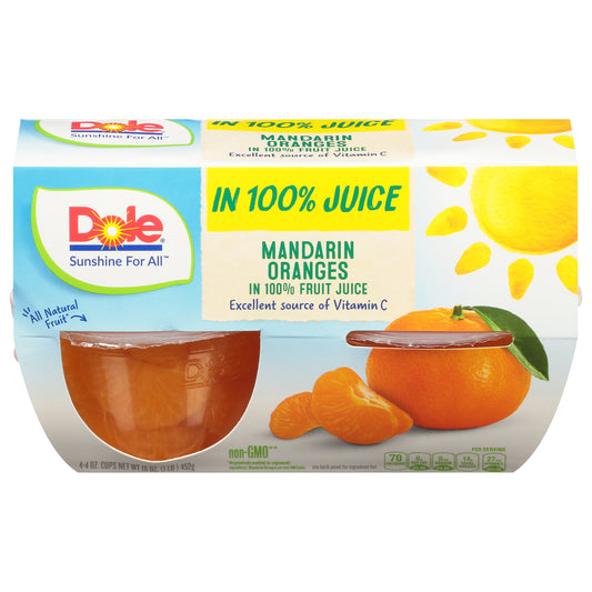Dole Mandarin Oranges in 100% Fruit Juice 4 - 4 oz Cups