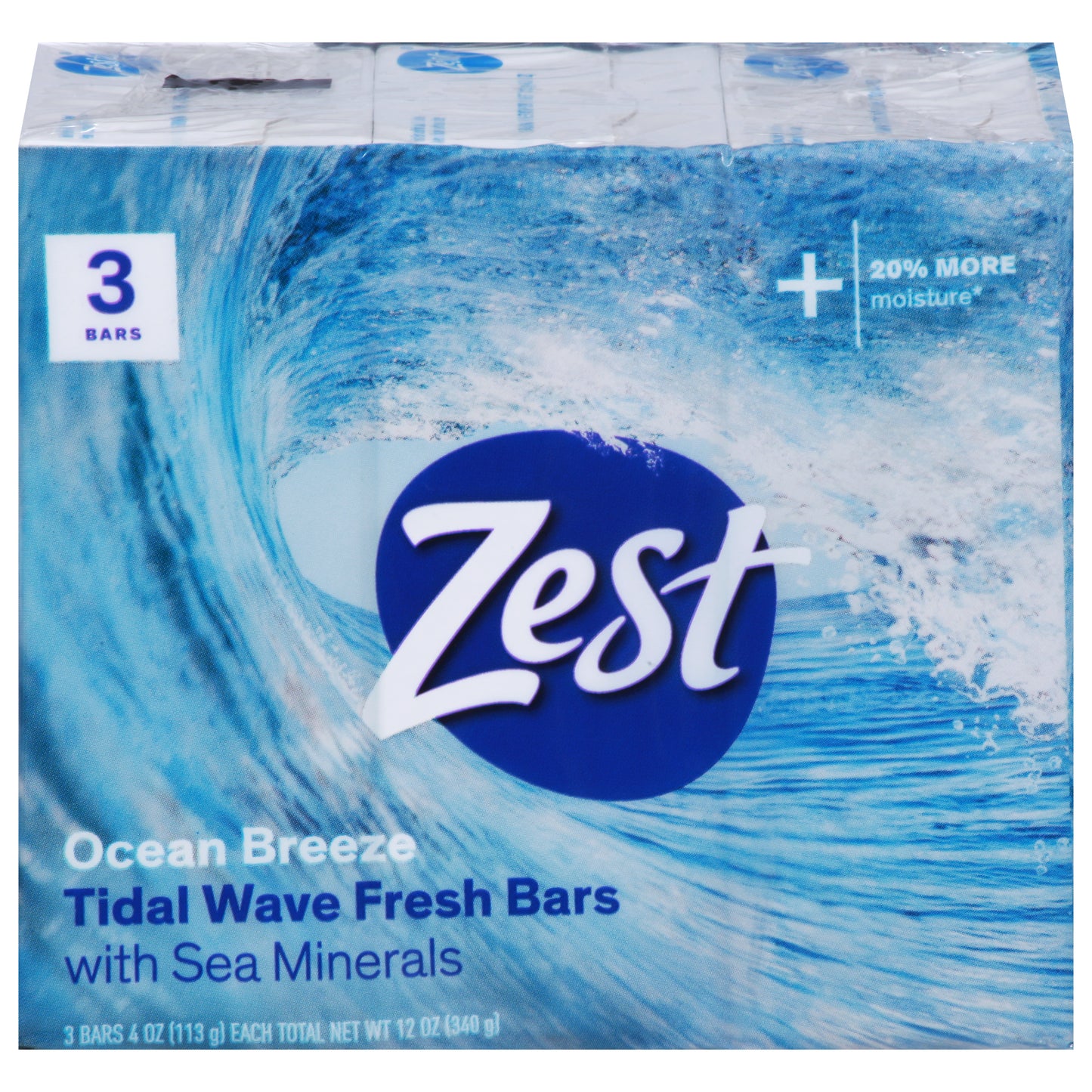 Zest Tidal Wave Ocean Breeze Fresh Bars with Sea Minerals 3 - 4 oz ea