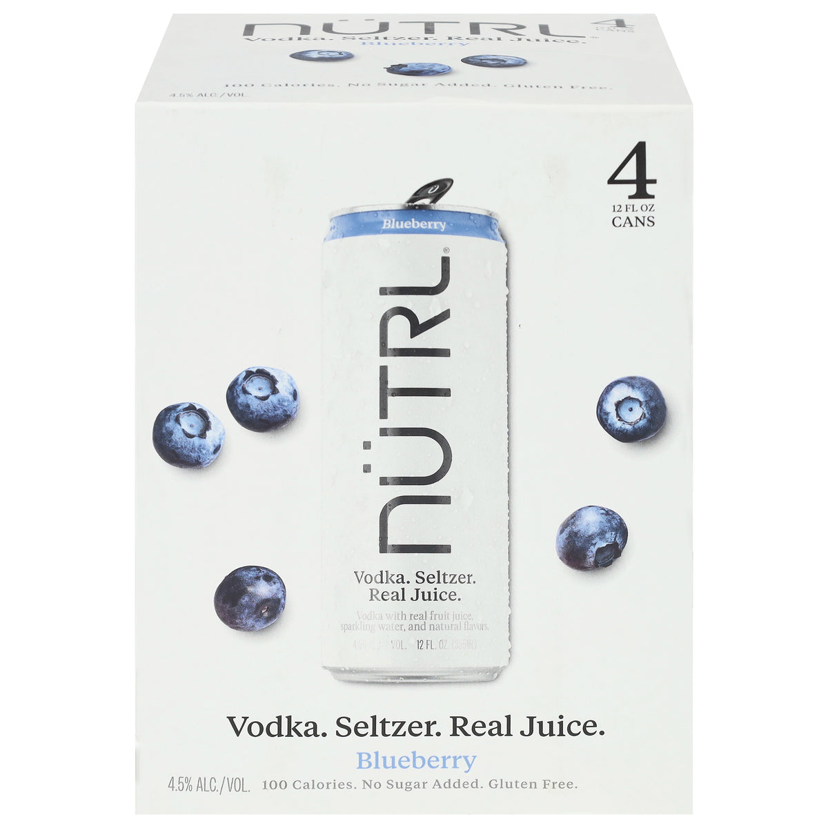 Nutrl Blueberry Vodka Seltzer 4 - 12 fl oz Cans