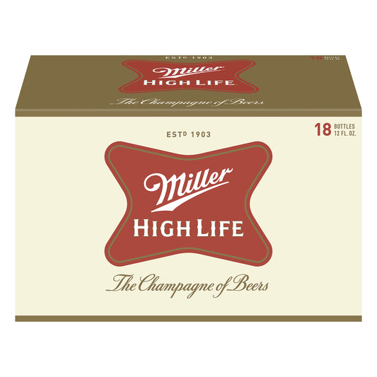 Miller High Life Beer 18 ea