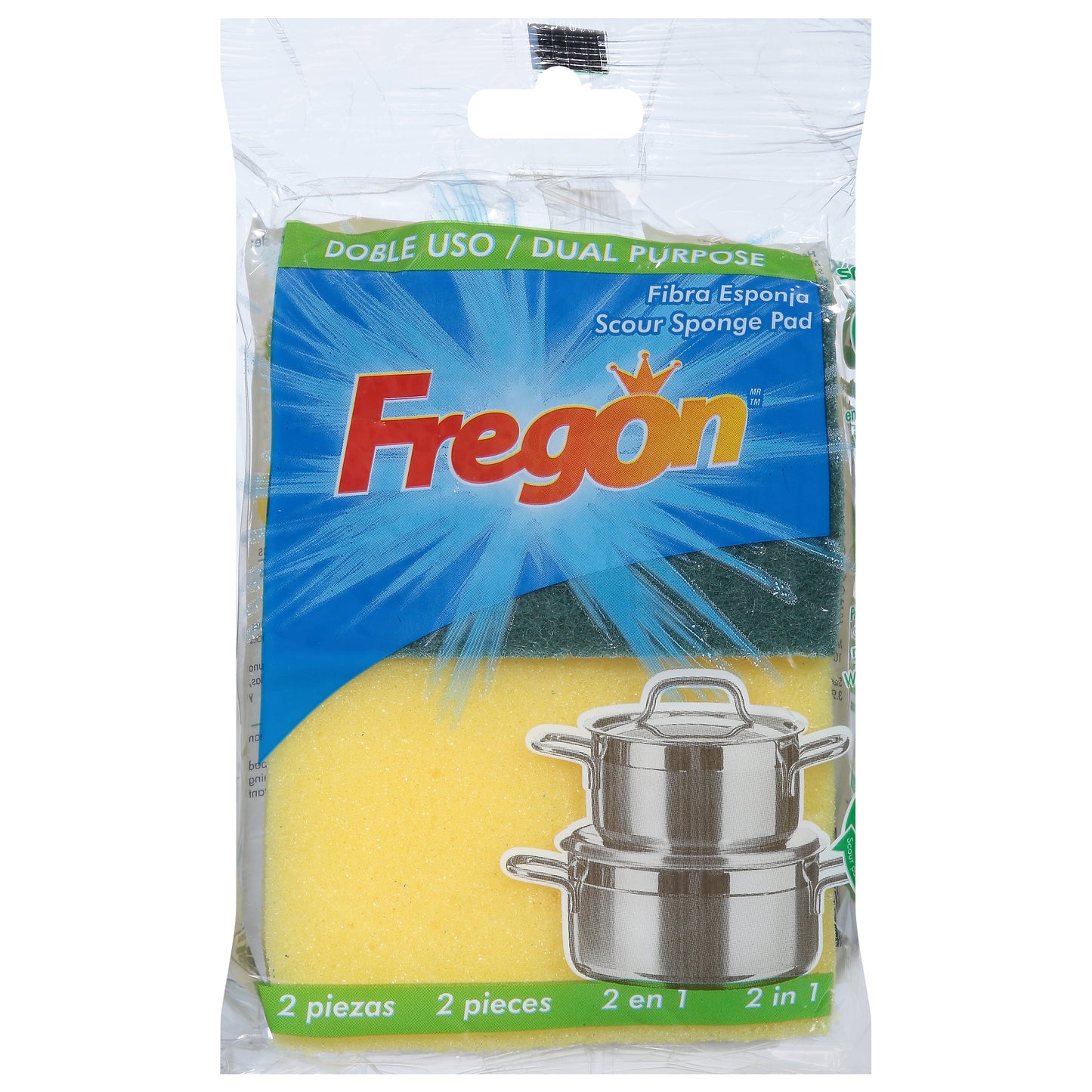 Fregon Dual Purpose Scour Sponge Pad 2 ea