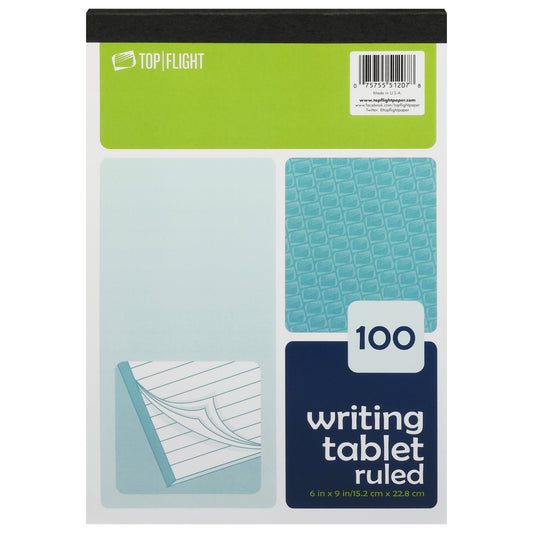 Top Flight Ruled 100 Writing Tablet 1 ea