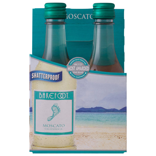 Barefoot Cellars Moscato White Wine 4 Single Serve 187ml Bottles
