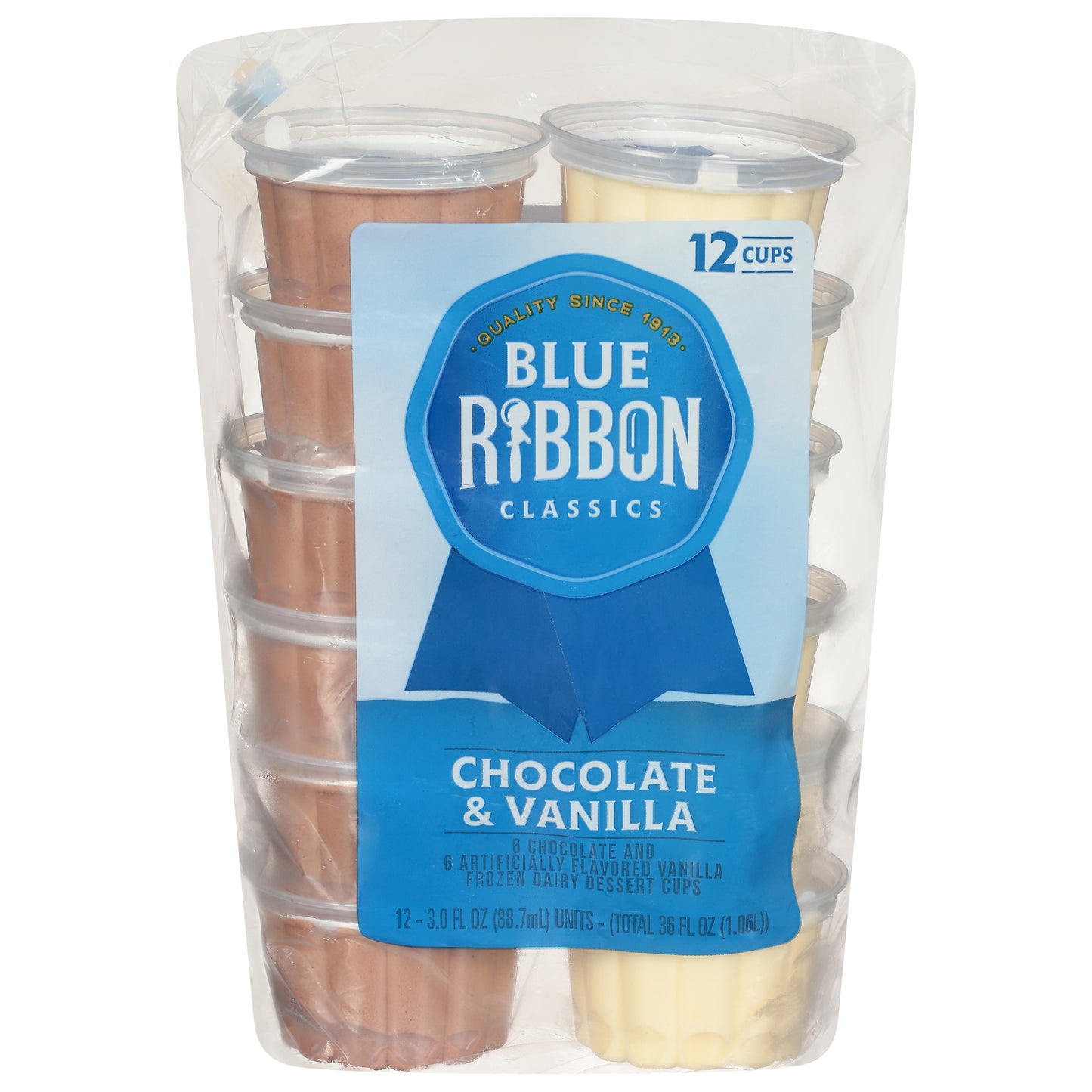 Blue Ribbon Classics Chocolate and Vanilla Ice Cream Cup