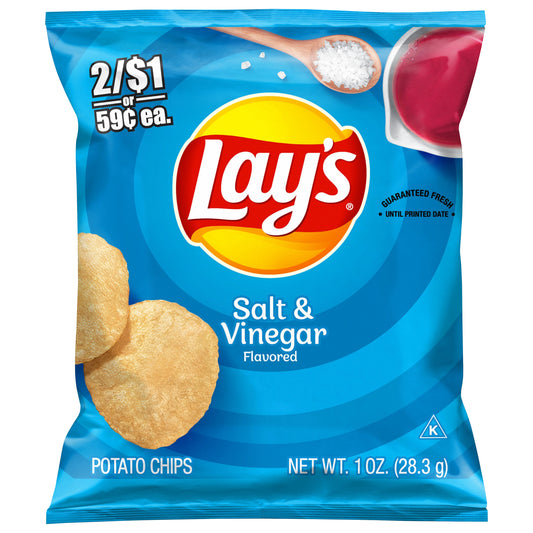 Lay's Potato Chips Salt & Vinegar Flavored 1 Oz