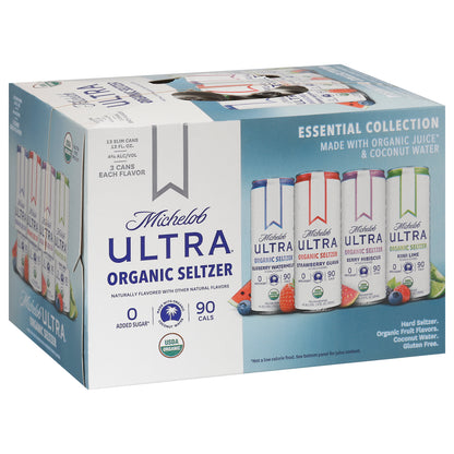 Michelob Ultra Organic Essential Colleciton Hard Seltzer 12 - 12 fl oz Slim Cans