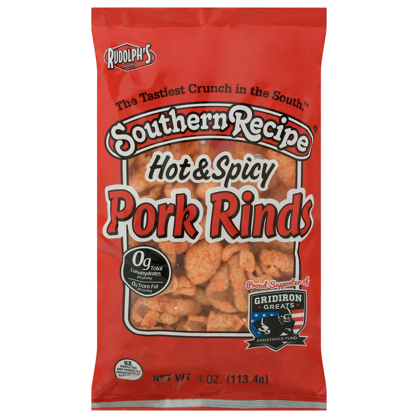 Southern Recipe Hot & Spicy Pork Rinds 4 oz