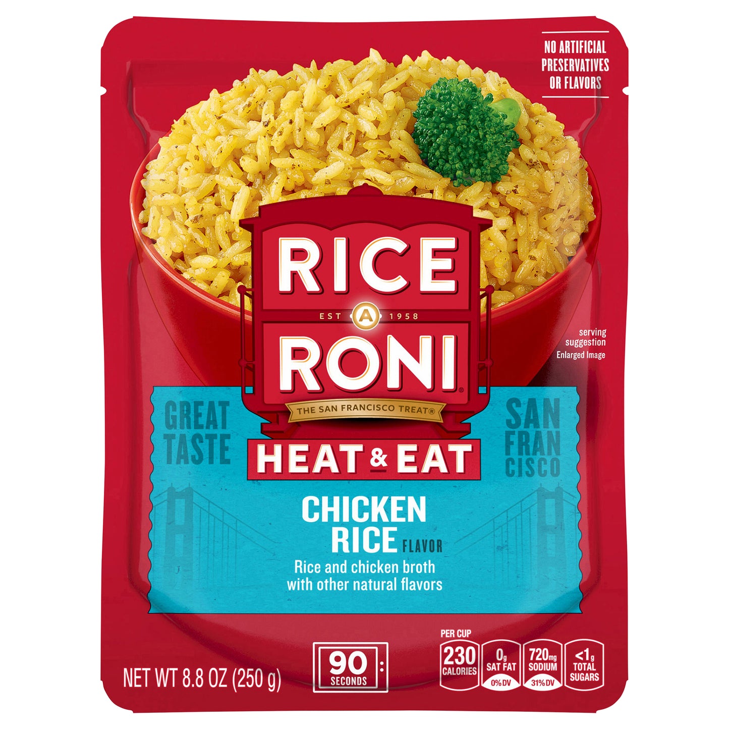 Rice A Roni Heat & Eat Rice and Chicken Broth Chicken Rice Flavor 8.8 Oz