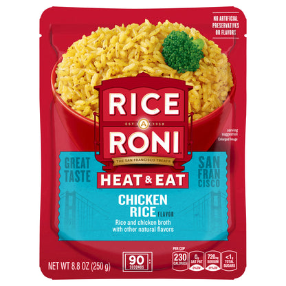 Rice A Roni Heat & Eat Rice and Chicken Broth Chicken Rice Flavor 8.8 Oz
