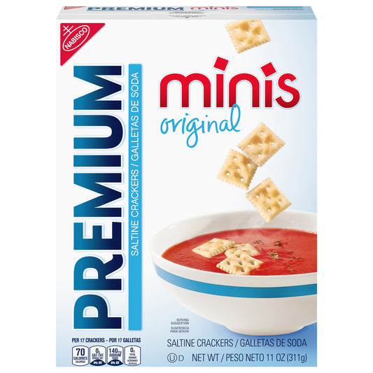 Premium Original Mini Saltine Crackers, 11 oz