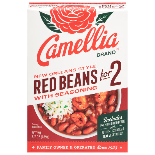Camellia New Orleans Style Red Beans for 2 with Seasoning 6.7 oz