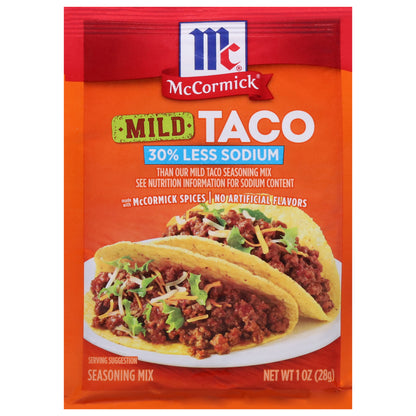 McCormick Mild Taco Seasoning Mix 1 oz - MILD TACO 30% LESS SODIUM