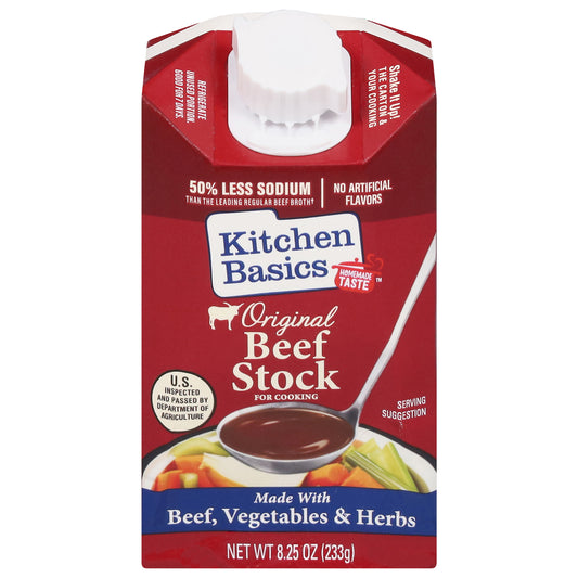 Kitchen Basics Original Beef Stock 8.25 oz - Made With Beef, Vegetables & Herbs